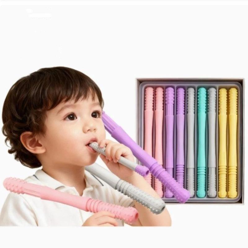 Baby Food Youtube - Voedselveilige kauwtube voor kinderen, spraaktherapie, tandenmassager,