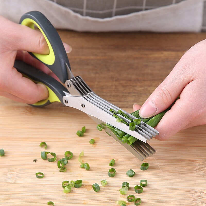 Baby Food Scissors - Gehakte luchterschaar, roestvrijstalen voedselschaar, multifunctionele 5-laags