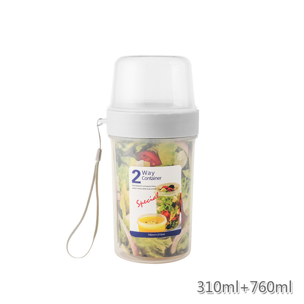 Baby Food Jars With Lids - Dubbellaagse lekvrije voedselcontainer, draagbare opbergdoos voor